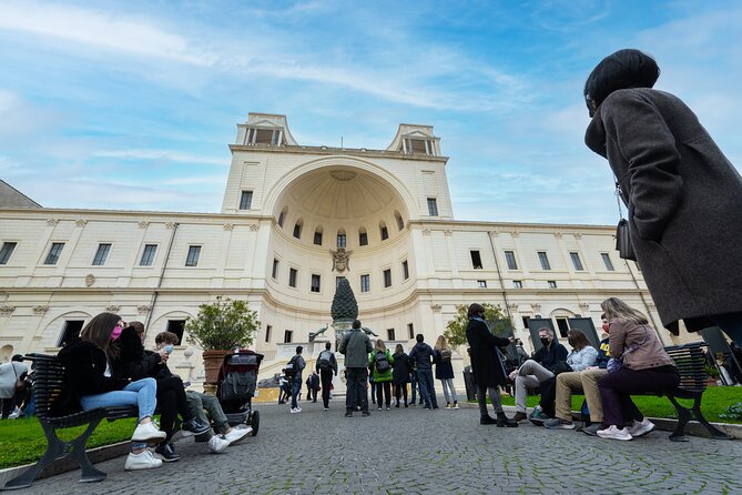 Guided tour of Vatican Museums and Sistine Chapel - Courtyard stop: the bronze pinecone before the crowds